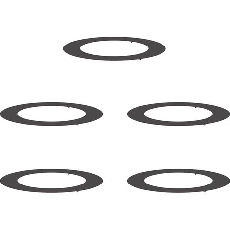 Maison Exclusive - geeignet für flache Baumringe 5 pcs Schwarz Ø6