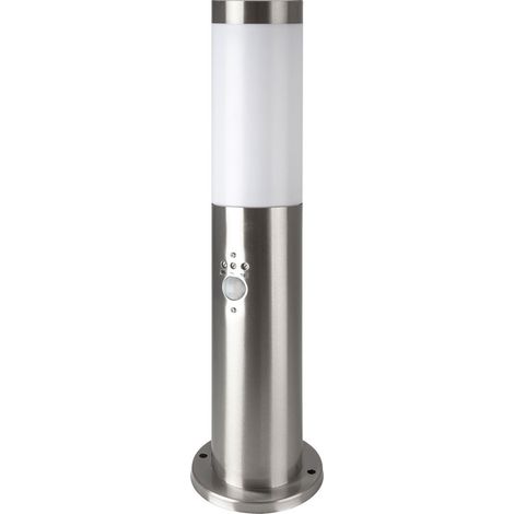 V-TAC Piantana LED Giardino 45cm Portalampada E27 Sensore Movimento Acciaio IP44