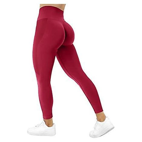 legging De Sport De Compression Femme Yoga Long Slim Fit Fitness Pantalon De Sport Opaque Scrunch Butt Yoga Pantalon Sans Couture Push Up Taille H (1/4)