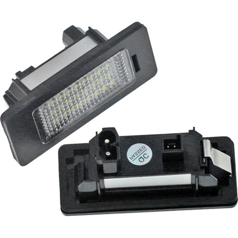 Lot de 2 lampes LED blanches pour plaque d'immatriculation de voiture (24 LED) - Compatibles avec BMW Série 1, 3, 5 et X (1/2)