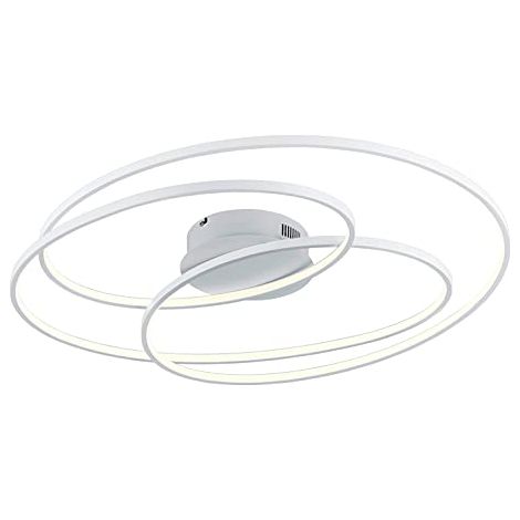 Plafoniera Interno Moderna Cerchi concentrici Dimmer 80 cm Bianca Gale GD Trio (1/4)