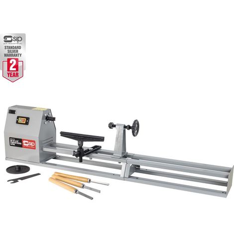 SIP 14" x 40" Starter Wood Lathe with 3pc Chisel Kit