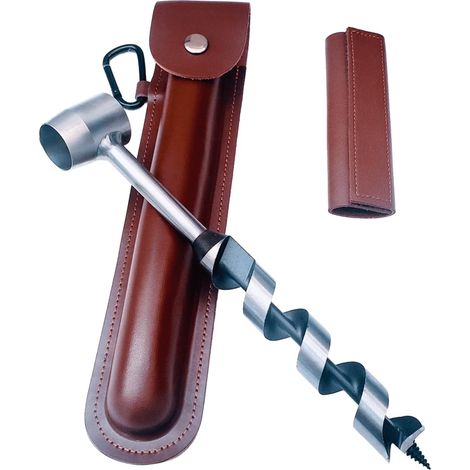 Outil de survie, Clé à vis sans fin allongée Scotch Eye - Tarière manuelle pour camping, abri, barbecue, petits bancs, bushcrafting et voyages en sac à dos en plein air (1/5)