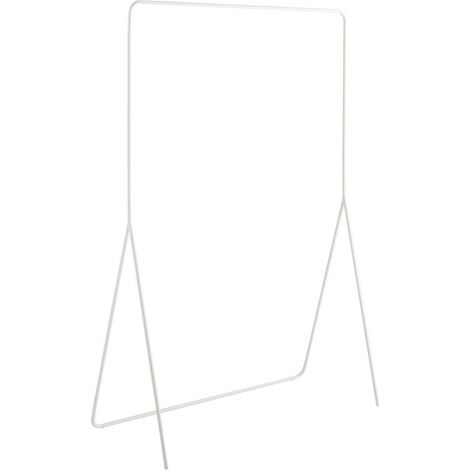 Portant à vêtements minimaliste en métal blanc 100 x 45 x 150 cm (1/5)