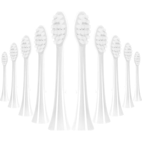 Têtes de Brosse à Dents Electrique Compatible avec My Variations, la brosse à dents électrique Compatible avec My VariationsTêtes de brosses de remplacement, Lot De 10 (Blanc) (1/5)