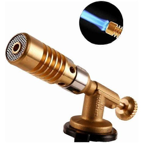 Chalumeau de cuisine Acouto à butane, portable et professionnel, en laiton, pour la cuisson au gaz butane, le soudage, le barbecue et le soudage à la flamme. (1/5)