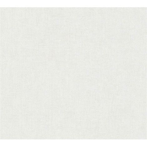 Carta da parati a tinta unita Profhome 306461 Carta da parati TNT goffrata a caldo leggermente strutturata In tinta unità scintillante crema bianco 5,33 m2 (1/5)