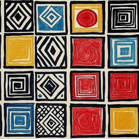 Tela decorativa para exteriores Oxford - Motivo africano  DX18029 (1/5)