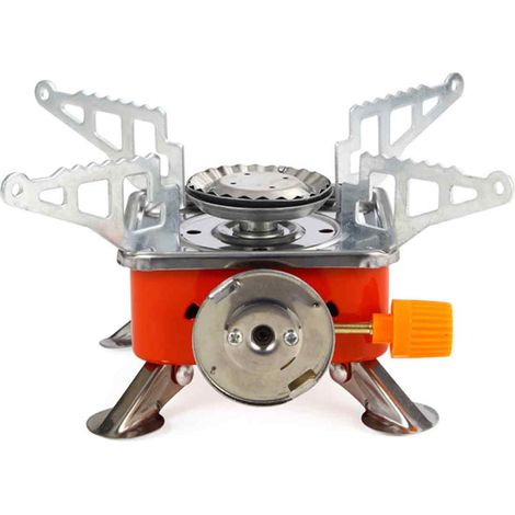 Réchaud à gaz, brûleur au butane léger, réchaud à gaz de camping pliable, allumage électronique pour randonnée en plein air, randonnée, chasse, cuisine, mini réchaud petit brûleur (1/5)