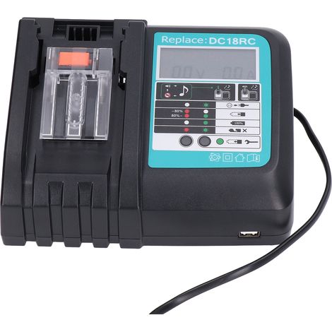 Chargeur de Batterie Lithium 14.4V/18V pour DC18RC, Compatible BL1860 BL1430, Prise UE 100-240V (1/5)