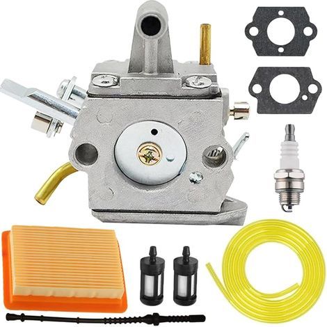 Carburateur pour STIHL FS400 FS450 FS480 SP400 SP450 tondeuse à gazon 4128 120 0607, C1Q-S34H, 4128-120-0651, 4128 120 0602, avec filtre à air, bougie d'allumage (1/5)