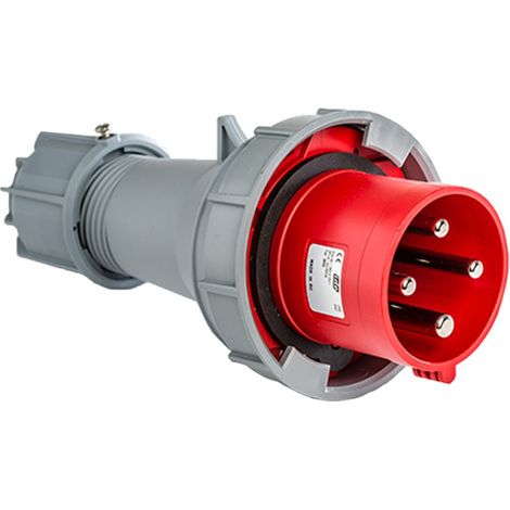 IDE – Fiche mâle triphasée 63A 3P+T – Étanchéité IP67 – Raccordement par borne à vis jusqu'à 25mm² – Pour installations industrielles (1/4)