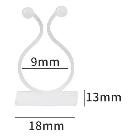 (Blanc - S, 20 pièces) 20 clips de fixation pour plantes grimpantes, crochets de fixation pour rotin, tuteurs auto-adhésifs invisibles pour plantes grimpantes. (1/4)