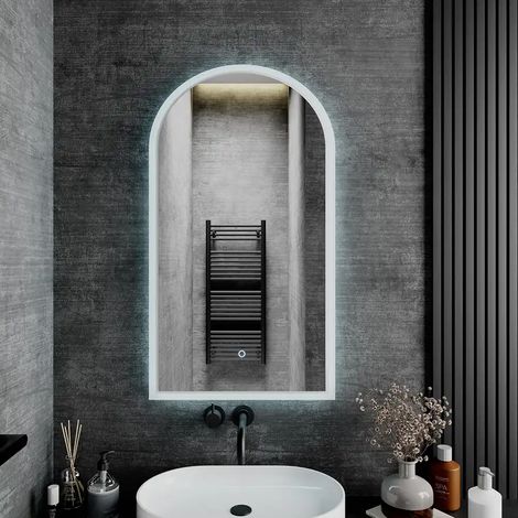 Specchio Led bagno 50x90 cm Luce Calda/Fredda con Sensore Touch-screen Mod. Avior (1/5)