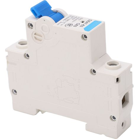 Disjoncteur miniature monophasé, sectionneur de courant, montage sur rail DIN, pouvoir de coupure de 4500 A, 230 V/400 V CA, 63 A (1/5)