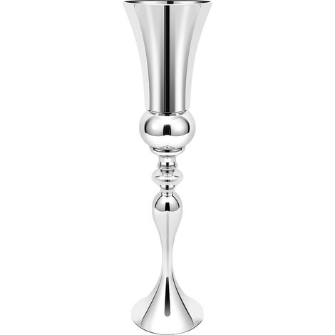 Support de Fleurs de Mariage, Design Élégant, Construction en Fer Durable, Argent (1/2)