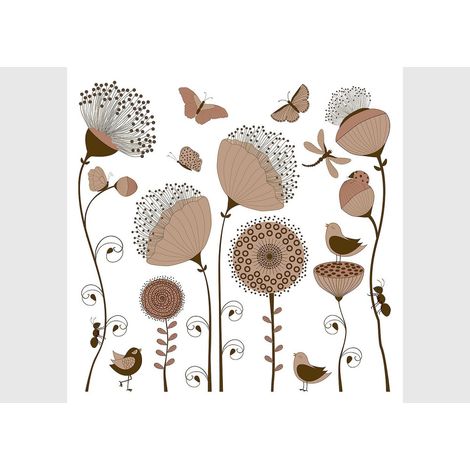 Stickers Pissenlits - 1 planche 30x30cm (1/5)