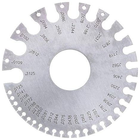 Stainless Steel Round Wire Gauge for Measuring Wire Thickness Metric and Imperial Tool (1/5)
