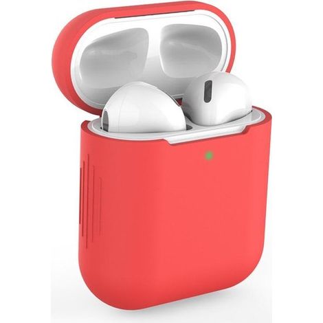 Étui pour AirPods 1/2 Apple rouge - Silicone - Étui - Protection - Étui souple (1/3)