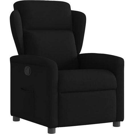 Fauteuil inclinable en tissu noir (1/5)