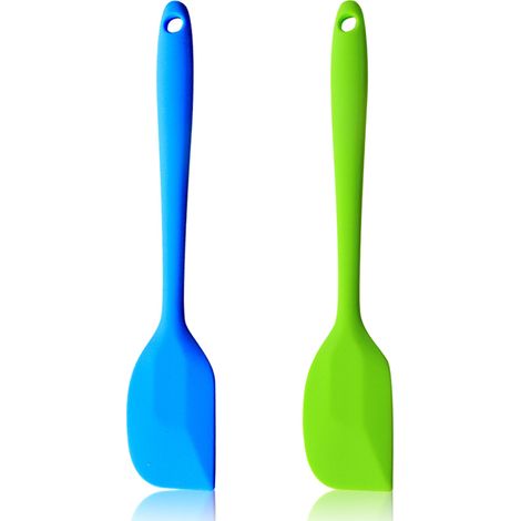 Spatule de cuisine en silicone avec manche intégré et cuillère pour racler la crème et les gâteaux (1/5)