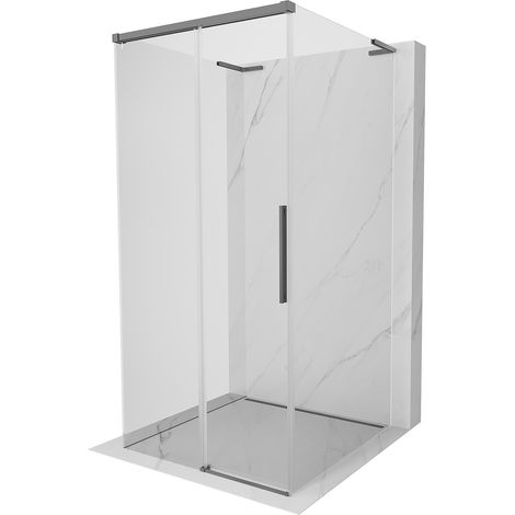 Mexen Rox-3S L dreiseitige, verschiebbare Duschkabine 120 x 120 cm, transparent, Gun Metal - 8C2L-120-120-95-00-3S