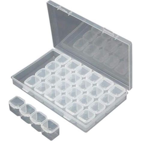 Boîte de rangement pour diamond painting – 56 compartiments – Lot de 2 – Organiseur de perles – Ne perdez plus vos pierres (1/5)