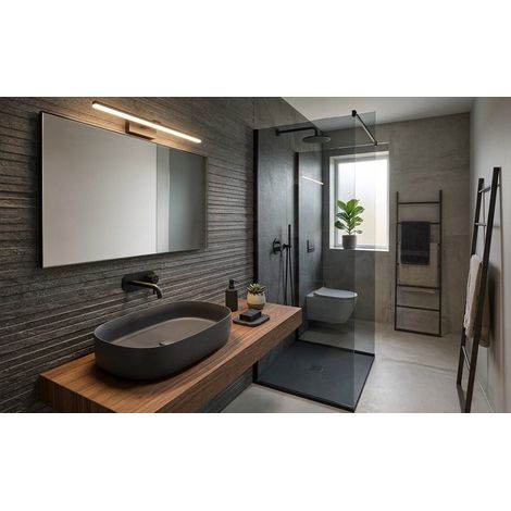 Lavabo ovale da appoggio senza troppo pieno in ceramica senza foro rubinetto - Antracite Opaco