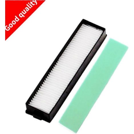 Lot de 2 filtres HEPA H11 et 1 éponge verte pour robots aspirateurs LG HomBot séries VR6270LVM, VR65710, VR6260LVM et VR6370LVM. (1/2)