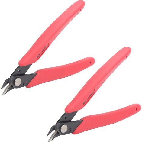 Pince coupante diagonale 2 pièces, coupe-câble fil acier carbone, outil de dénudage (1/5)