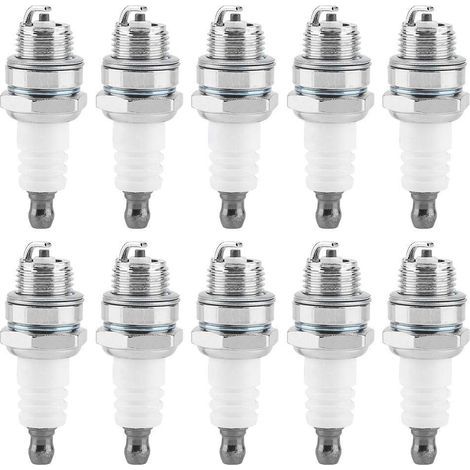 10Pcs Bougie Allumage Spark Plugs Brush Cutter Trimmer Chaîne Accessoires de Remplacement (1/5)