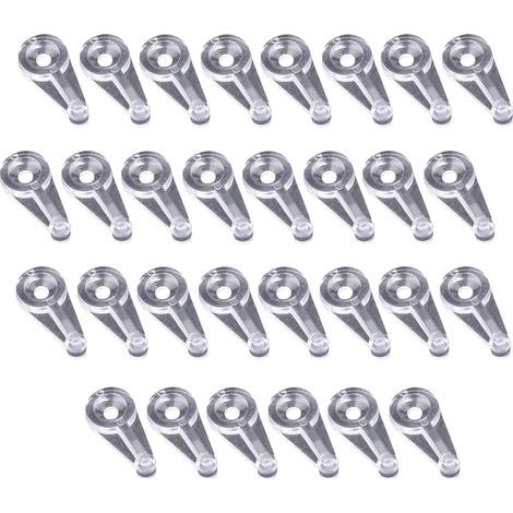 CCYKXA Pack of 50 glass fixing clips - Made of transparent plastic - For wall mounting, mirror, cabinet door (4-5 mm)
