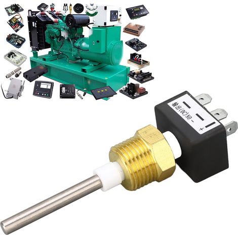 Capteur de niveau de liquide normalement ouvert 1/2NPT avec alarme, protection contre le bas niveau d'eau, 5-35VDC, utilisé pour les capteurs de niveau d'eau des réservoirs d'eau des groupes électrogè (1/5)
