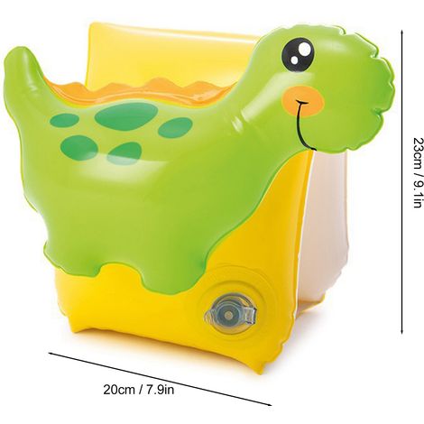 Set mit 2 aufblasbaren Dinosaurier-Armbändern für Kinder, Babyschwimm-Lernhilfen (1/5)