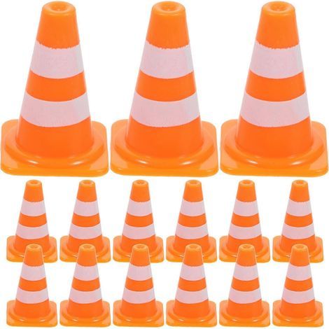 50 mini cônes de signalisation routière, jouets de panneaux de signalisation de chantier-2.50X1.60X1.60CM (1/4)
