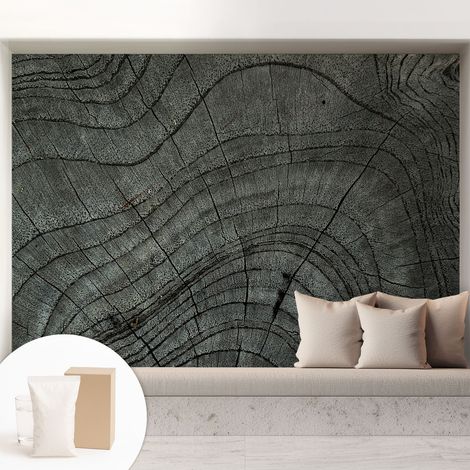 Tapete Dekorative Vliestapete mit Klebe für Wand - Mustertapete - moderne Einrichtung - für Büro Maserungsmuster 208x146 cm (1/5)