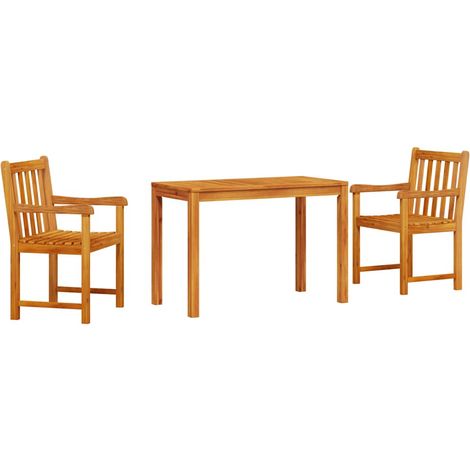 Maison Exclusive - Set da Pranzo per Giardino 3 pcs Marrone