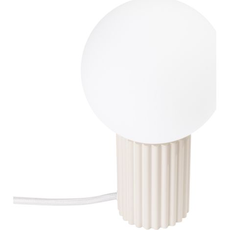 Lampe bureau moderne beige globe verre G9 interrupteur (1/5)
