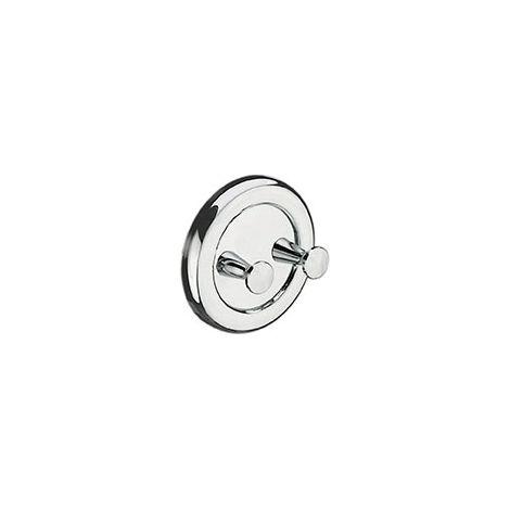 Patère porte serviette - Profondeur : 60 mm - Platine : 75 mm - Décor : Chromé - Matériau : Laiton - (1/2)