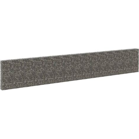 Muro de gaviones con cubiertas acero galvanizado 900x30x150 cm