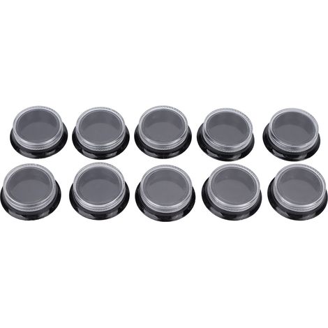 10 pots à ongles vides en plastique, boîtes cosmétiques échantillons pour poudre fard à paupières, perles, boucles d'oreilles, pilules (1/5)