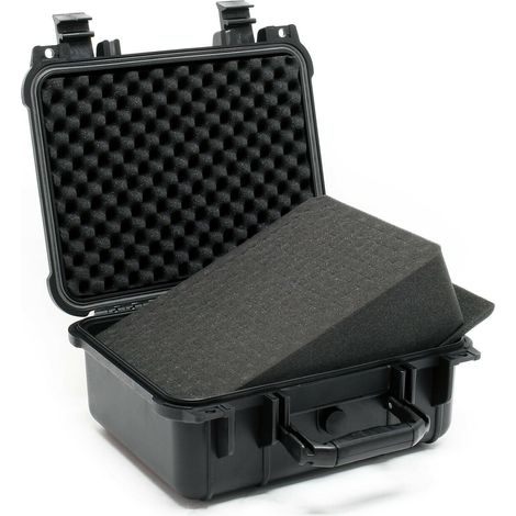 Mallette de transport noire 9 litres protection étanche ajustable mousse (1/5)