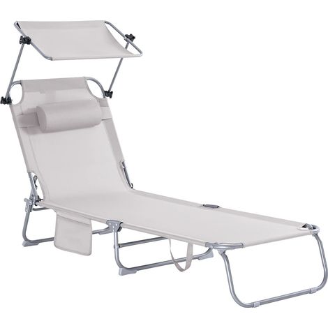 Schaukelliege mit Seitentasche Gartenliege Relaxstuhl Schwungliege für Gärten, Höfe, Strände, Balkone, Beige