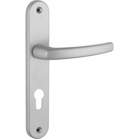 Poignée de porte Sultane trou de cylindre, i argent f1 (1/2)
