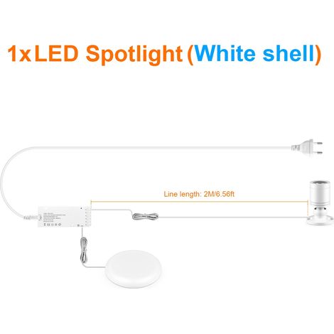 (1 unité, lumière naturelle) Spot encastré, variateur tactile, compatible avec la norme européenne 220 V (1/5)