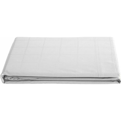 Drap plat satin de coton CONCERTO Carreaux 240x300 cm (1/4)