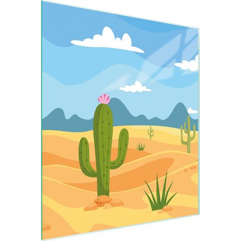 TABLA DE CORTAR DE VIDRIO 45x52 CACTUS (1/5)