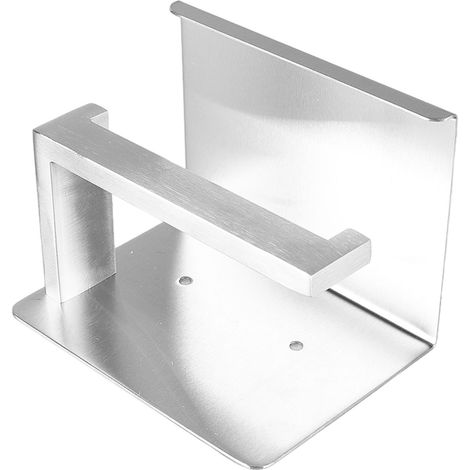 Porte-papier toilette sans perçage, en acier inoxydable, avec étagère pour salle de bain/toilettes AK68 (1/5)