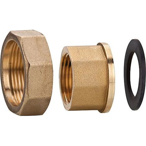 Kit Raccordement à vis en laiton 1 1/2"  1 1/4" avec joint