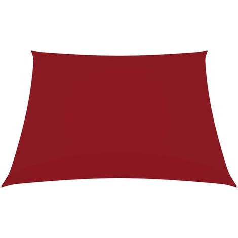 Voile de parasol tissu oxford carré 2 x 2 m rouge - Toile de rechange pour parasol de jardin protection UV (1/5)